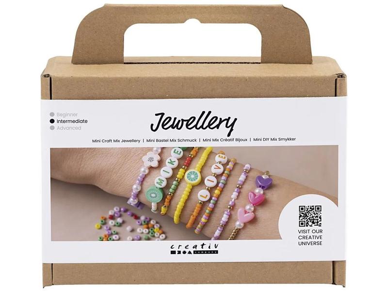 Creativ Company Schmuck Bastelset Mini Kreativ Mix Armbände DIY farbenfrohe Armbänder