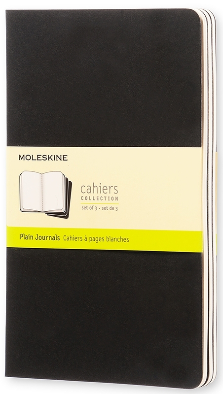 Moleskine Notizheft, 3 Stück, A5, blanco, schwarz