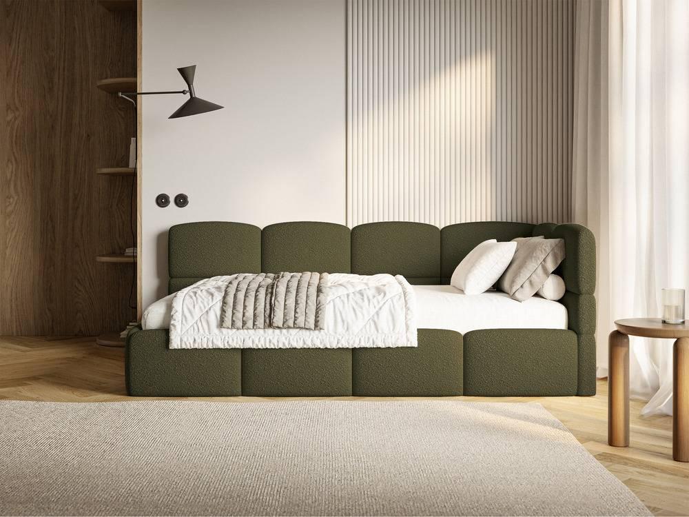 NADUVI Collection Jeugdbed incl matras Chloe rechts bouclé 90x200 met