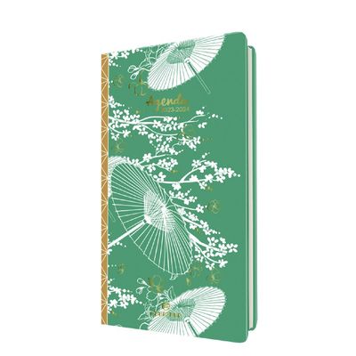 Agenda à élastique Sakura 16 poche - 1 semaine sur 2 pages - ombrelle - Oberthur