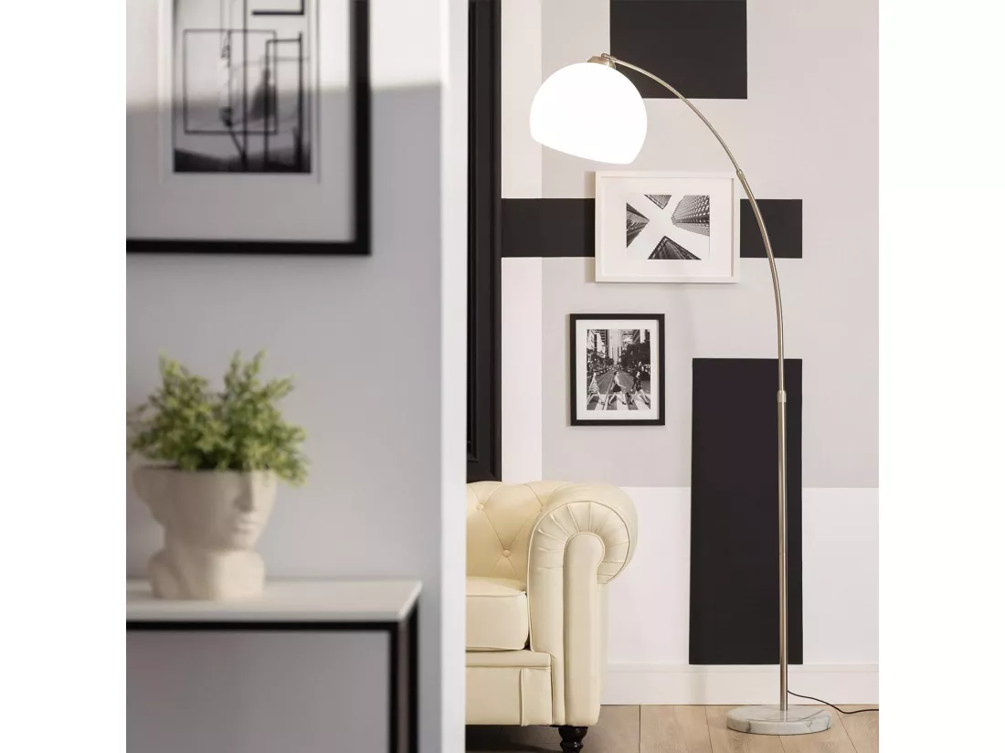 Lampadaire Gebogen Argenté