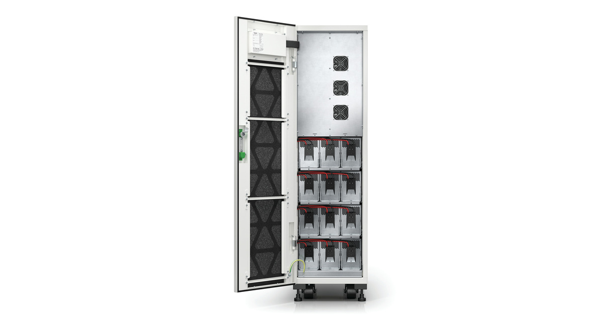 APCEasy UPS 3S 10 kVA 400 V 3:3 met interne batterijen - 15 minuten runtime ups  (Wit, 10 kW, E3SUPS10KHB1)