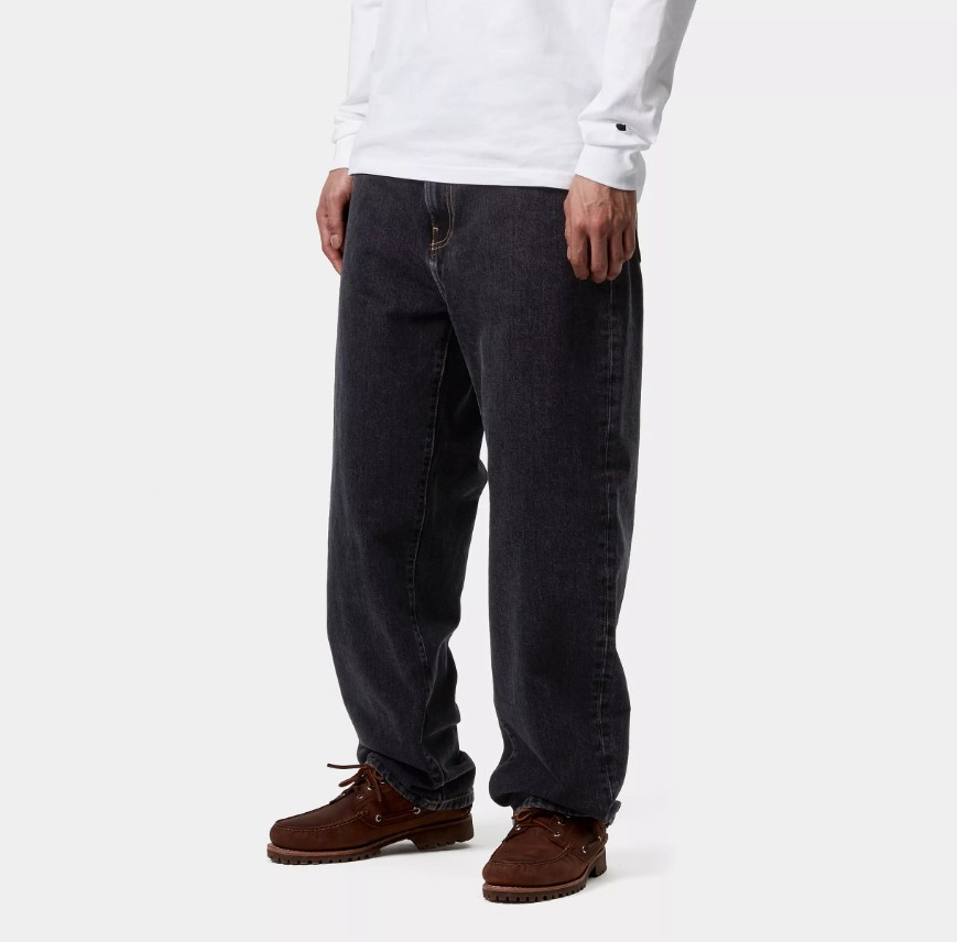 Carhartt WIP Aaron Pant Black Stone Washed