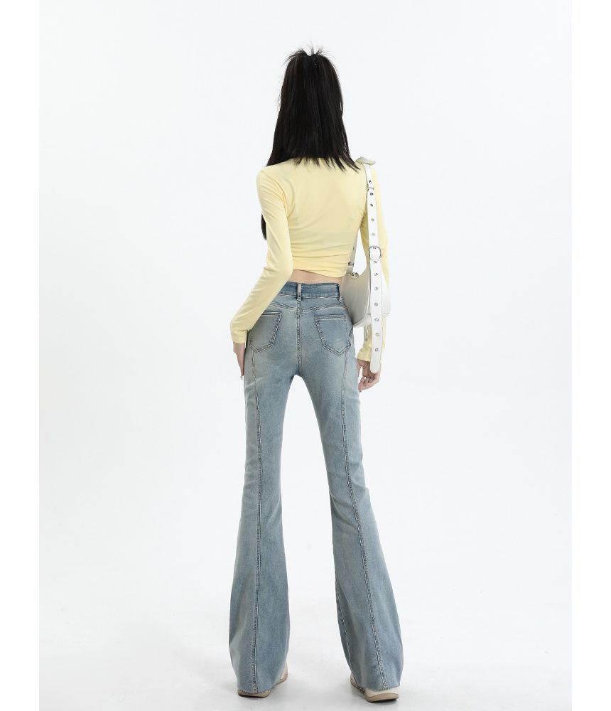 Denimot - High Rise Washed Panel Flared Jeans (diverse ontwerpen)