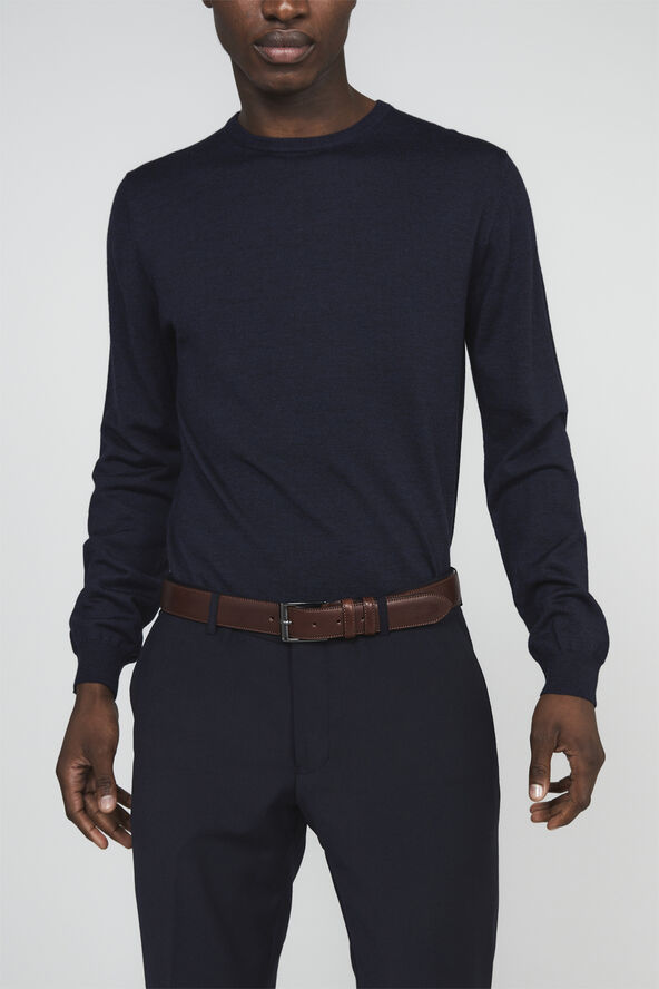Matinique Essinot Leather Belt Brun