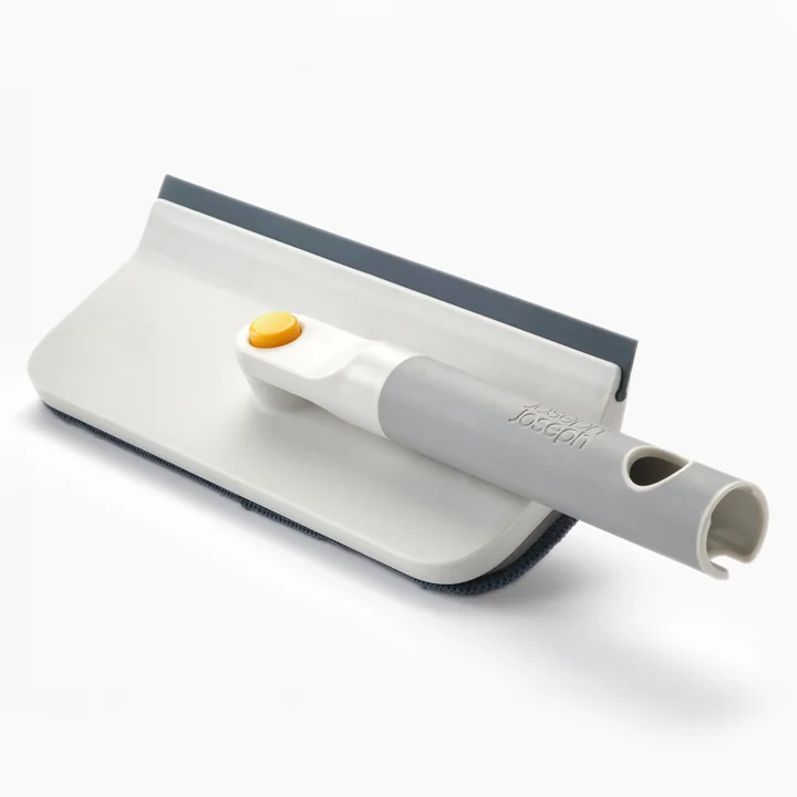 Joseph Joseph - CleanTech 2-in-1 Mikrofaser-Fensterwischer und -abzieher, stone