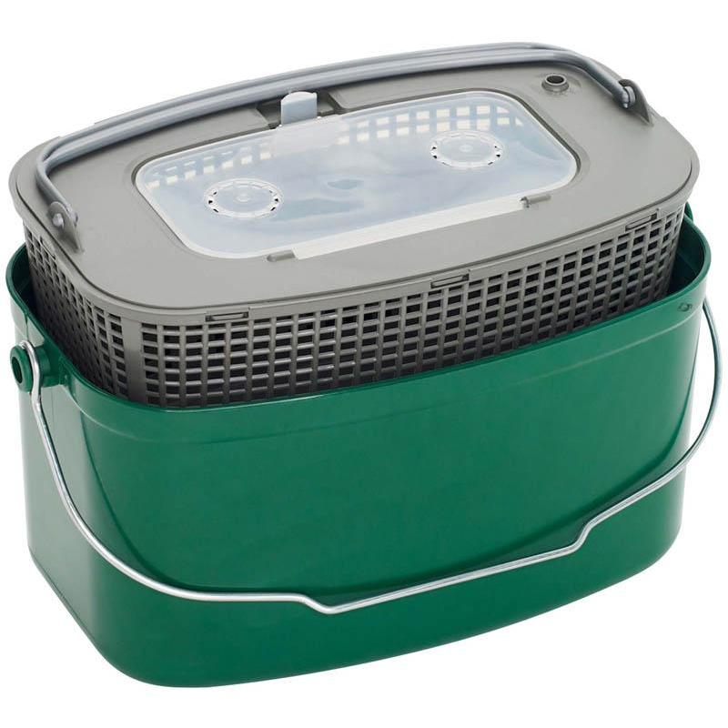 Seau A Vifs Plastilys 7L Neo Vert Fonce + Panier Vivier