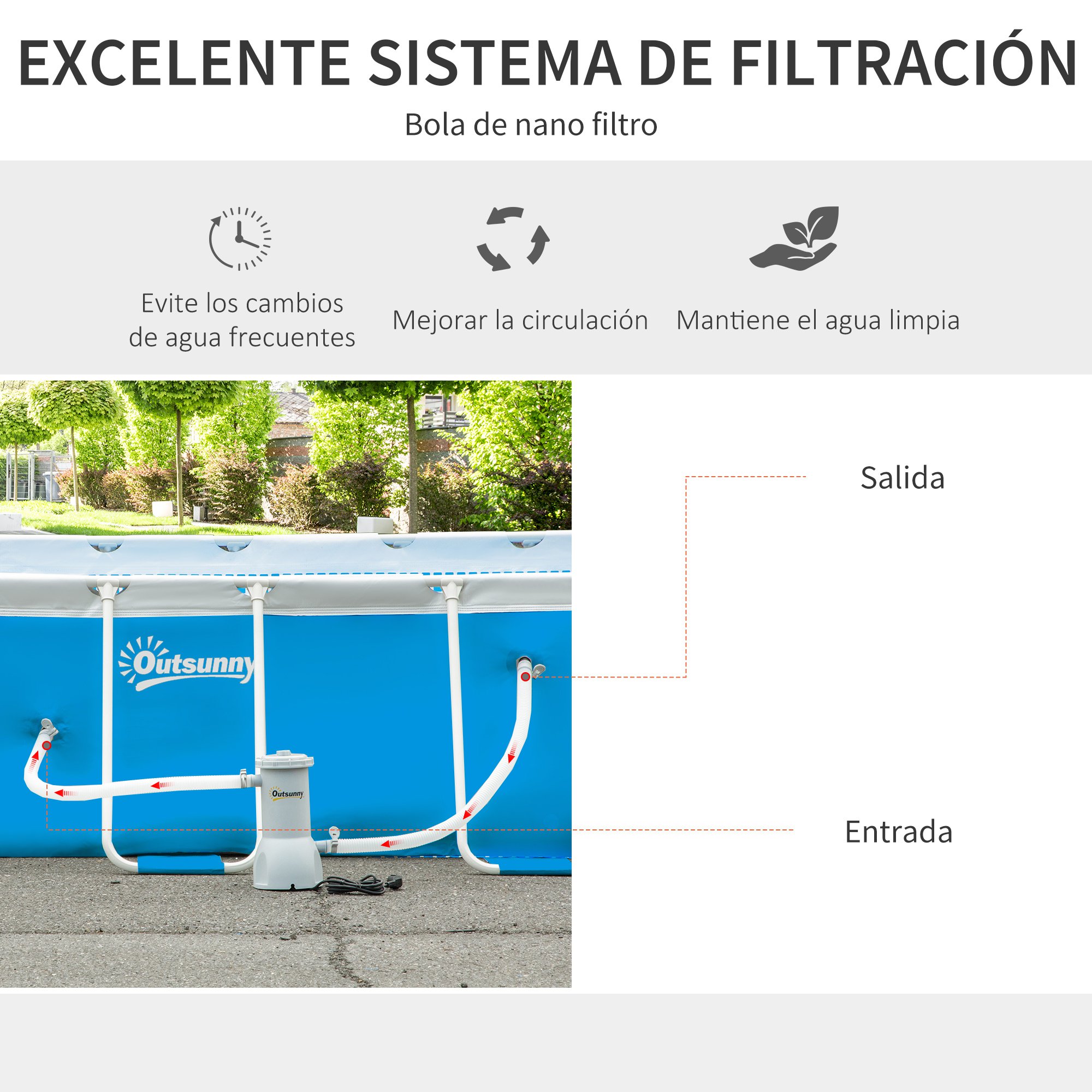 Piscina removível Outsunny 848-031v90bu