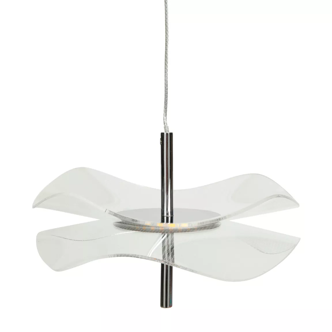 Suspension aluminium moderne LED (D20 cm) Stellar Transparent