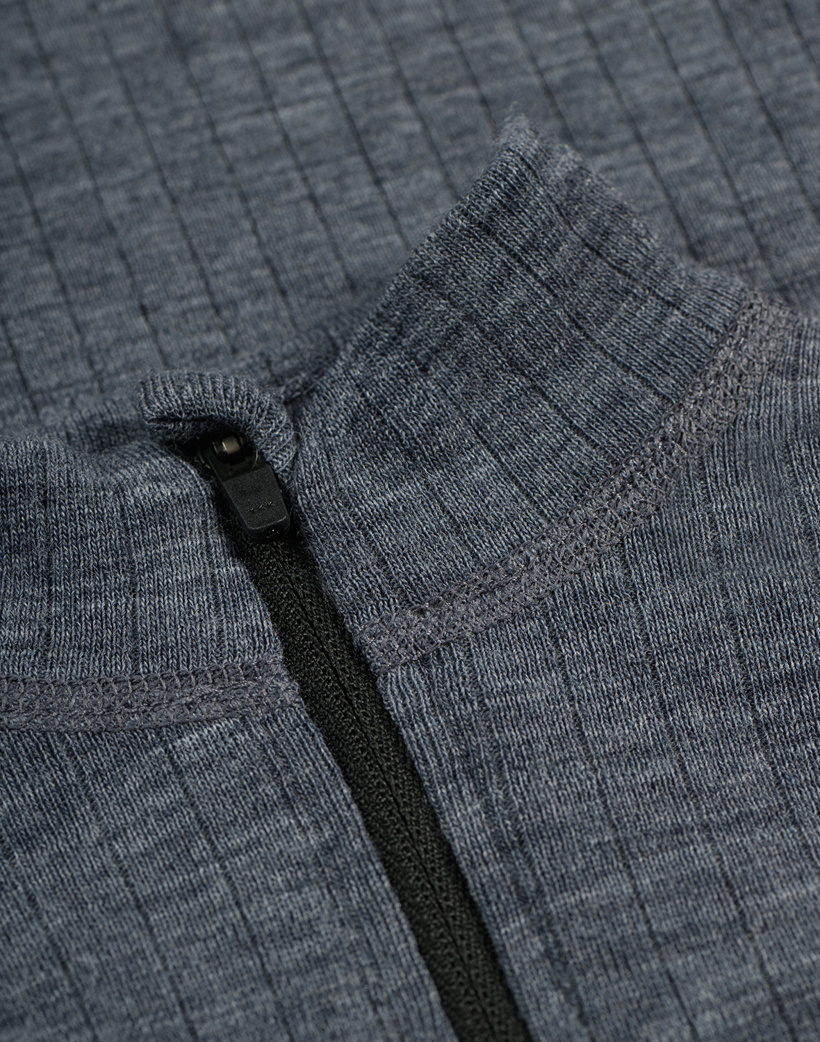 Shirt met halve rits van merinowol voor kinderen