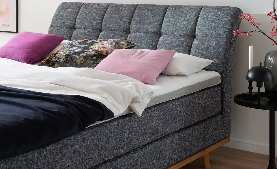 Boxspringbett Mila 160 cm H2 viscoelastischer Kern