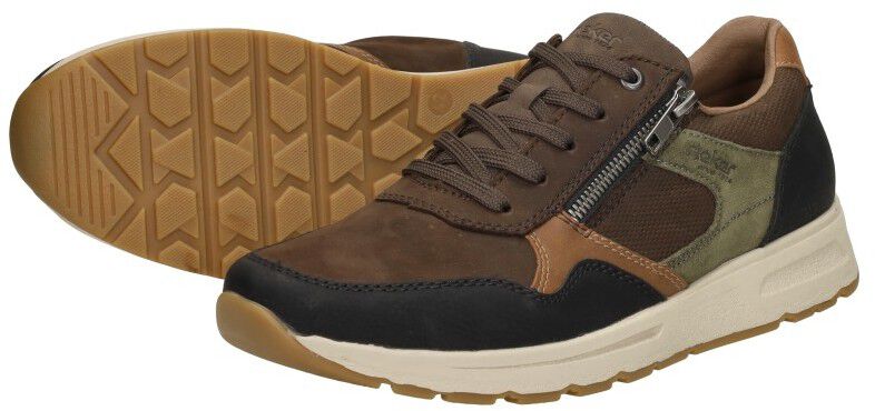 Rieker Sneakers Laag donkerbruin