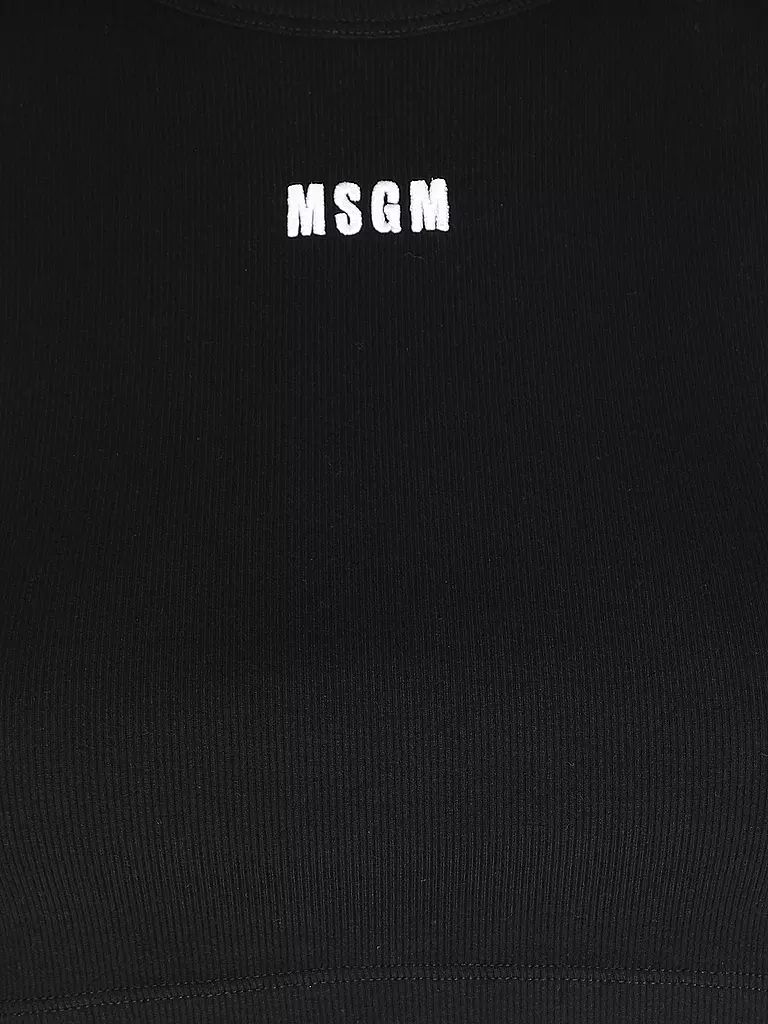 MSGM Top Cropped Fit schwarz