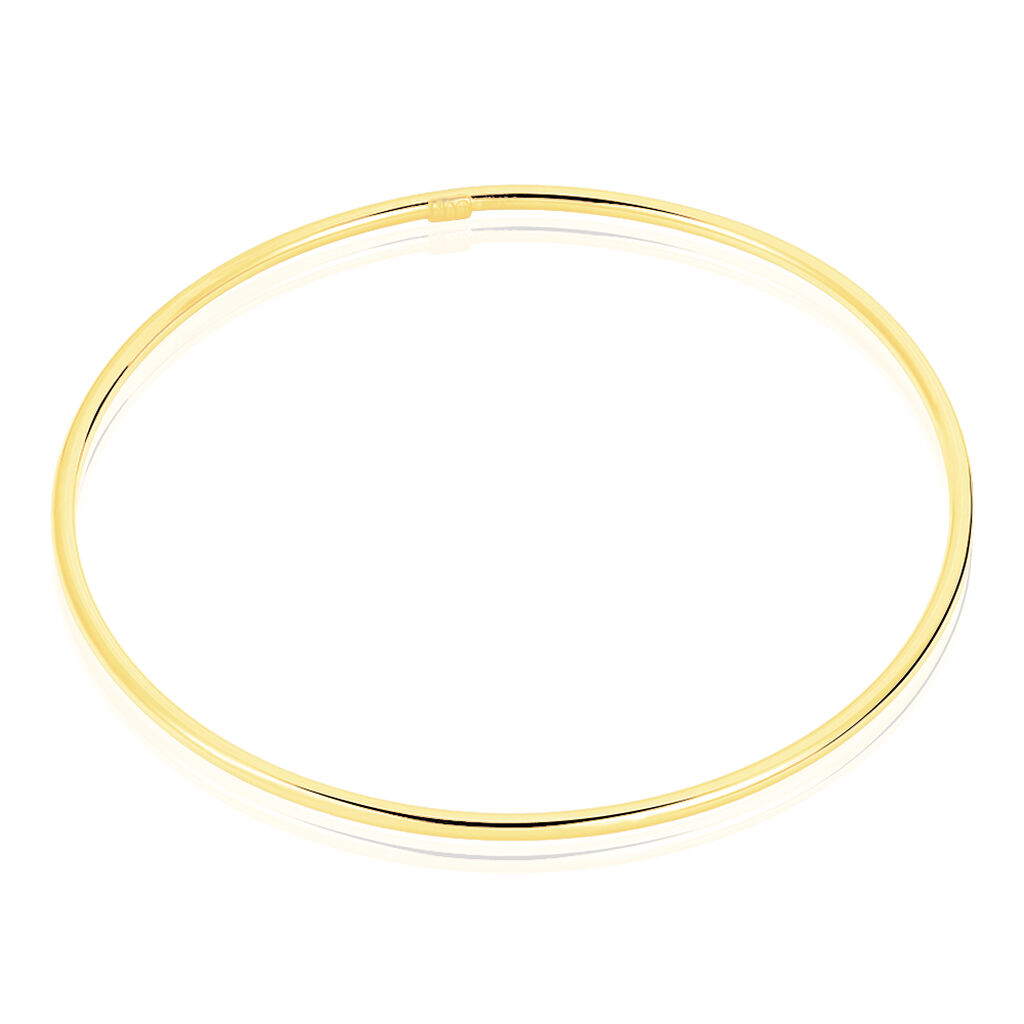 Bracelet Jonc Cynthia Fil Rond Lisse Or Jaune
