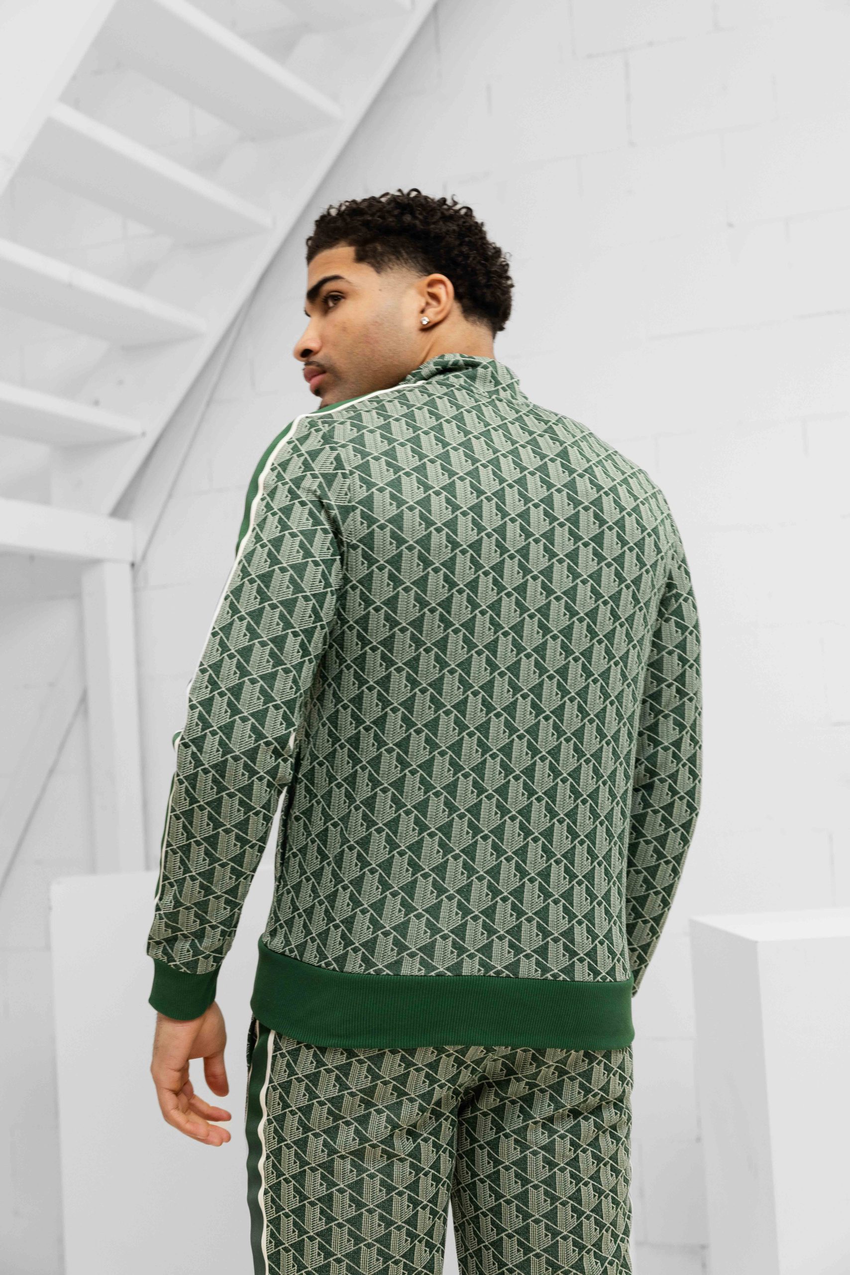 Lacoste Paris Jacquard Trainingspak Heren Groen