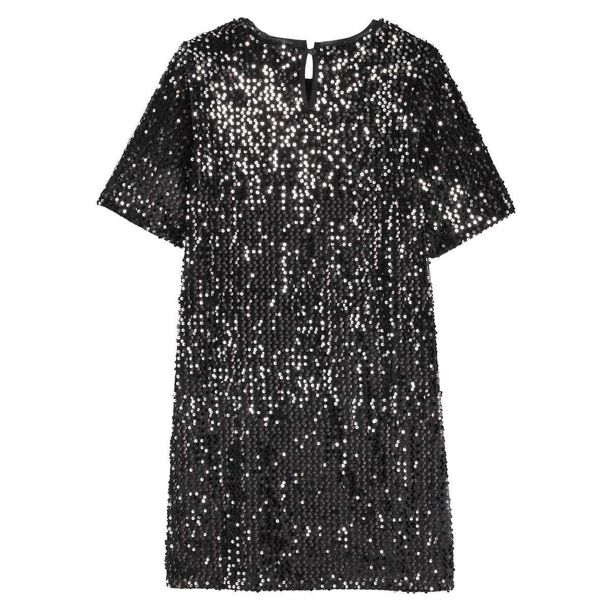 COLEÇÕES LA REDOUTE<br>Vestido reto com babados e mangas curtas