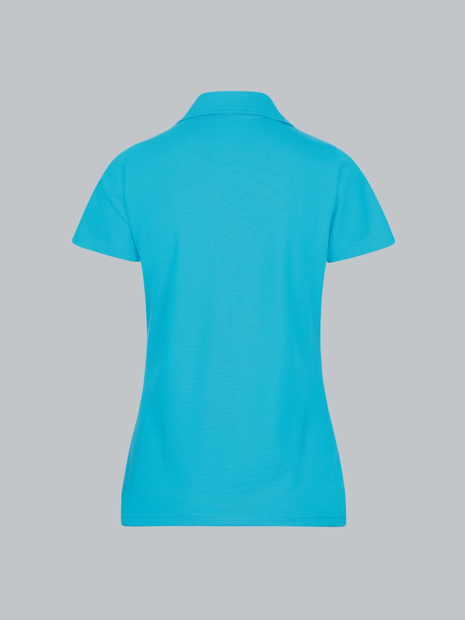 Poloshirt ohne Knopfleiste Azur