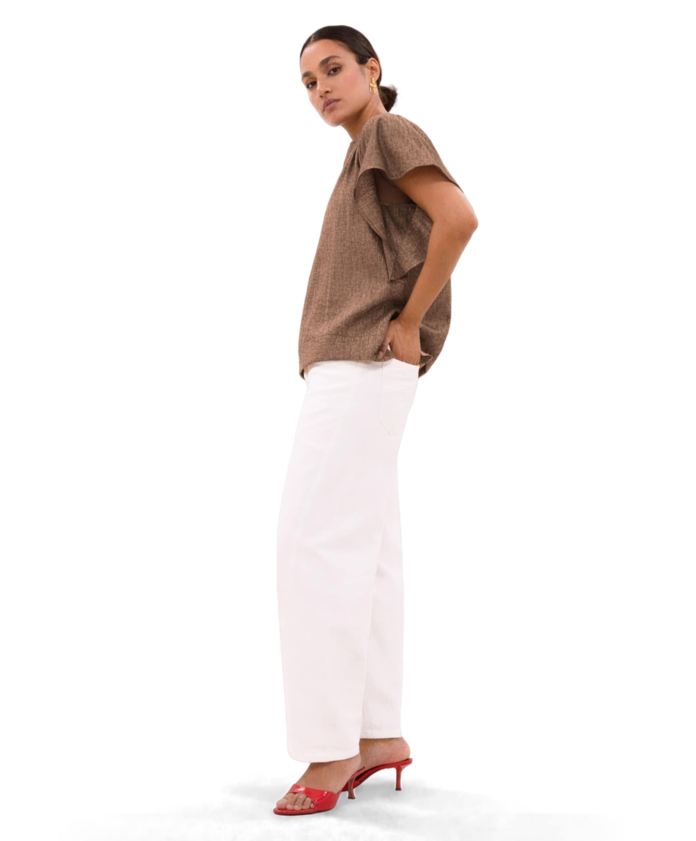 by-bar begum white jeans dames jeans wit