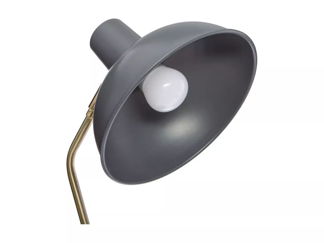 Lampe de bureau en métal Gris H 38 cm