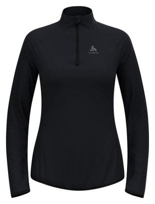 Pull Running Femme Odlo Zeroweight Warm 2.0 1/2 Zip Noir