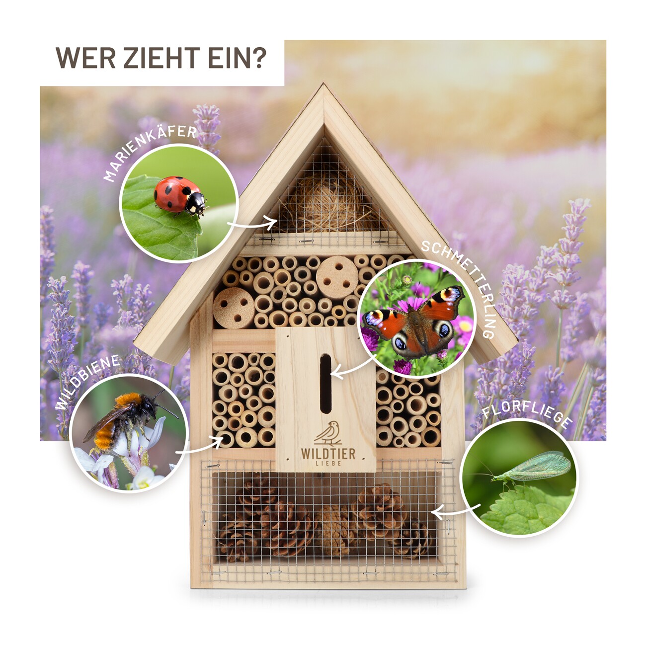 wildtier liebe Insektenhotel inkl. Lockstoff