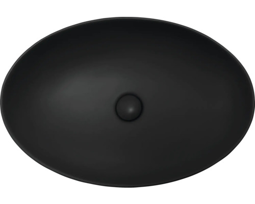 Jungborn opzetwastafel KALEN 62,5 x 42 cm zwart mat incl. keramische afvoerplug