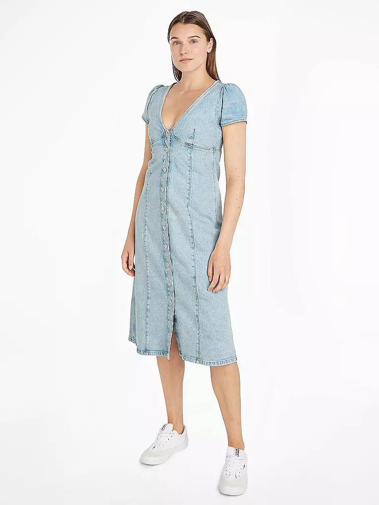 TOMMY JEANS Midikleid  hellblau