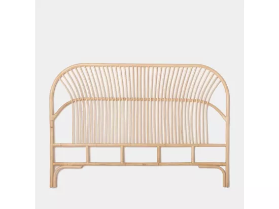 Tête de lit double en rotin naturel 160x111 cm-Doe