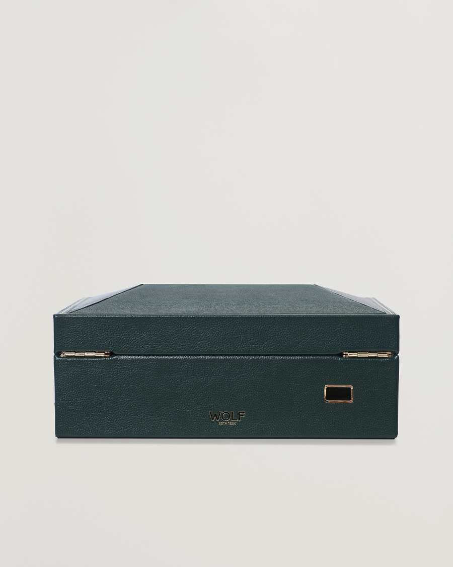 WOLF British Racing Green 8 Piece Watch Box