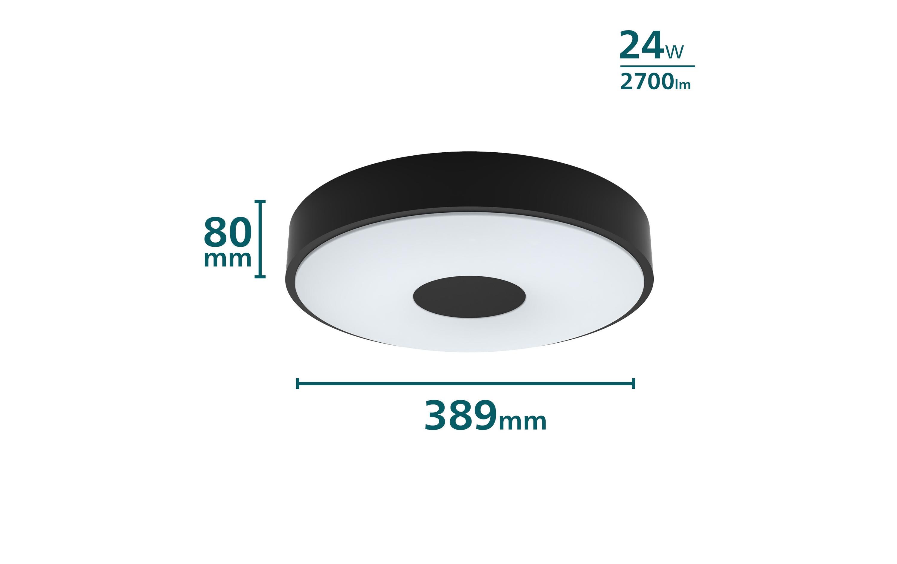 Deckenleuchte Coiner SceneSwitch 2700K, 2700 Lm, SchwarzDeckenleuchte bietet perfekte Atmosphäre