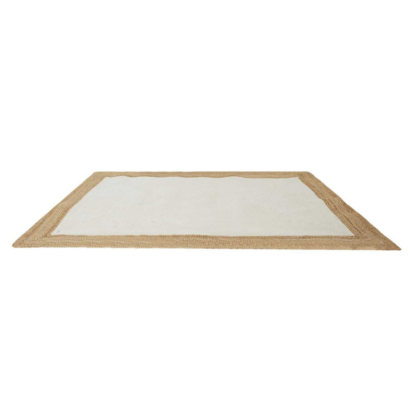 Home Deco Factory Tapis en Jute & Coton beige - 120x170 cm