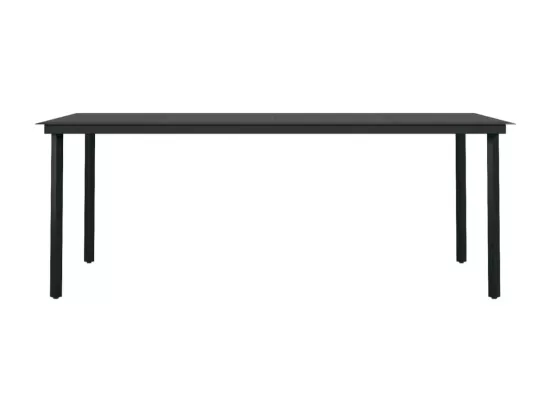 Ensemble à manger de jardin 9 pcs Noir