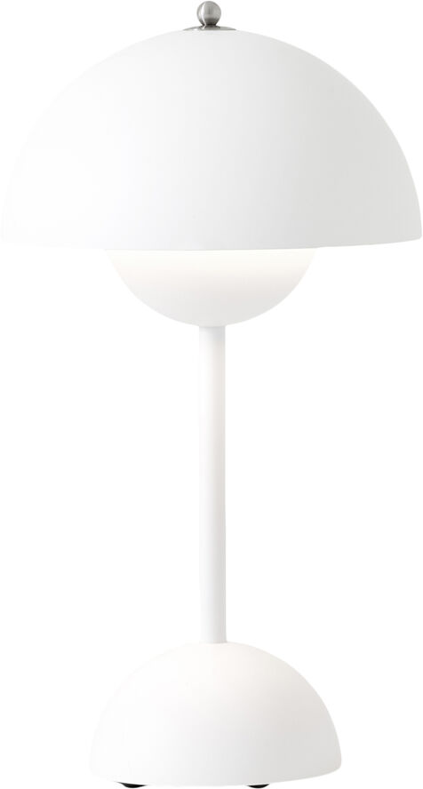 &Tradition Flowerpot Portable Lamp VP9, Magnetic Charger Matt white