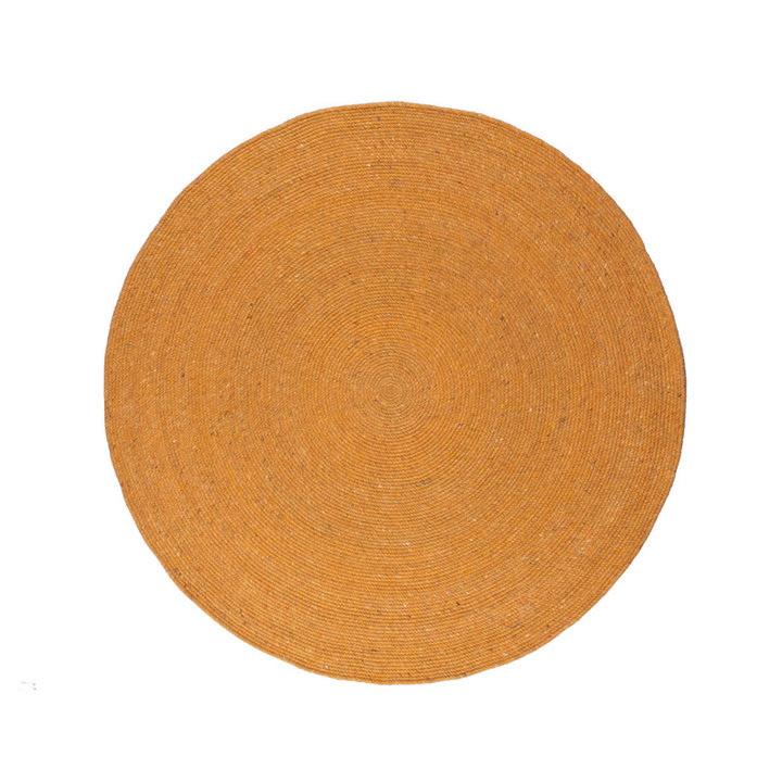 Rond wollen vloerkleed - Wise Geel | Kleur in huis brengen?