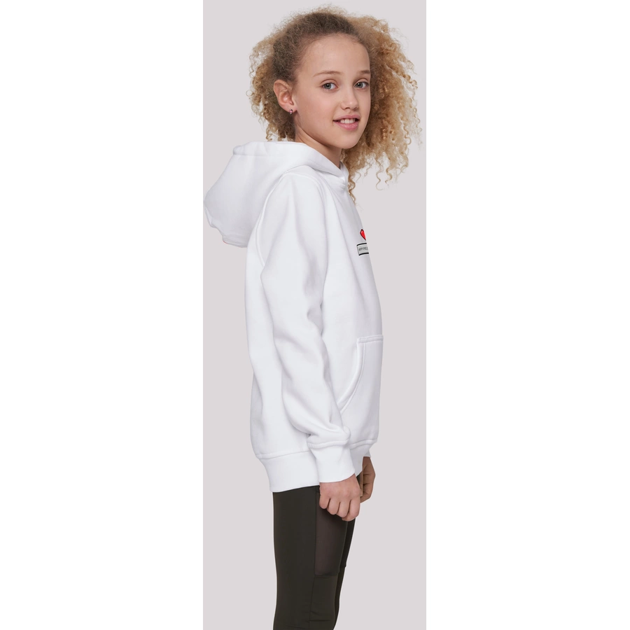 F4NT4STIC Hoodie Pixel Herz Happy New Year Silvester weiß