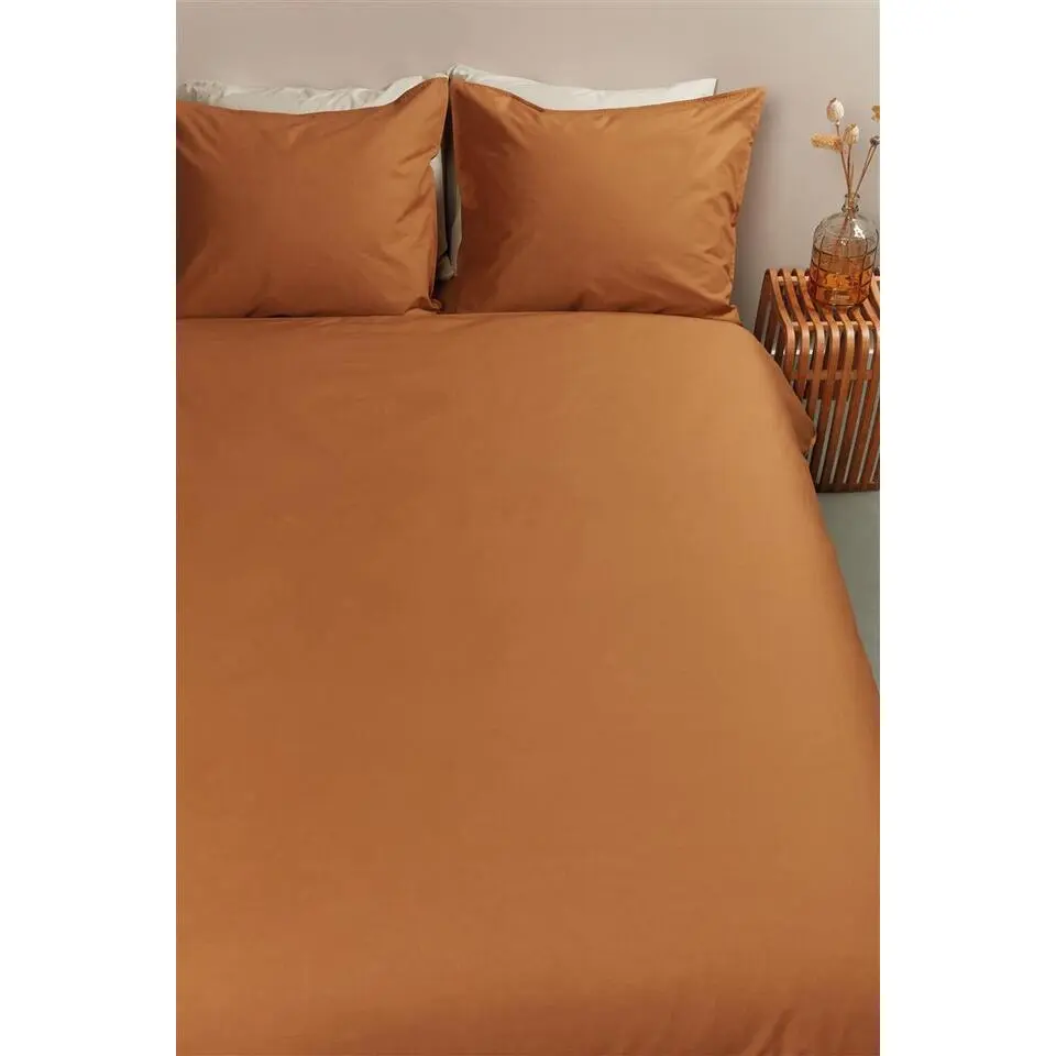 Ambiante Cotton Uni dekbedovertrek - 140x200/220 - Oranje