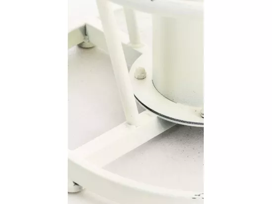 Table haute de bar - rond Ø 54 cm - Métal - Blanc antique - Ruhr