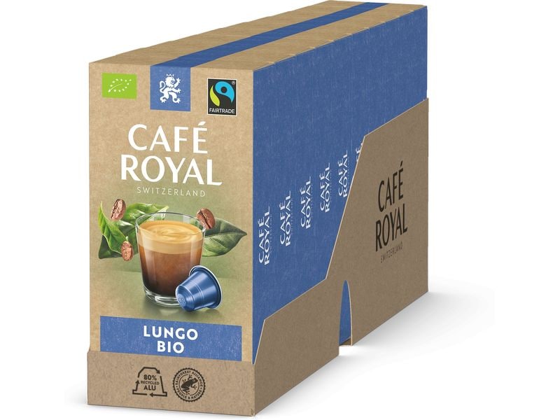Café Royal Kaffeekapseln für Nespresso Lungo Bio 100 Stück Kaffeekapseln für Nespresso Maschinen