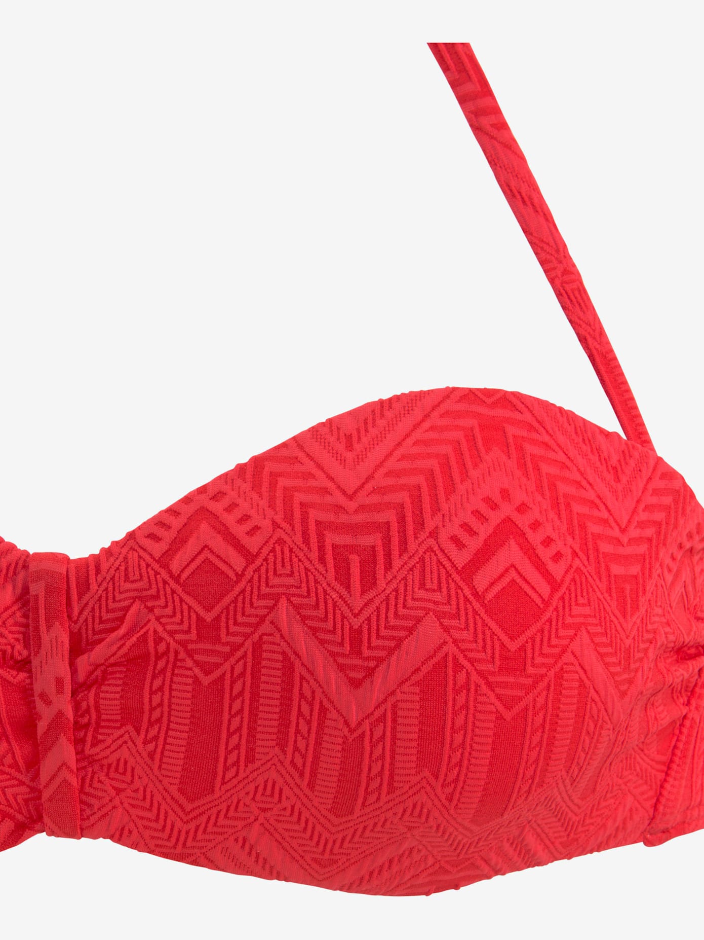 Maillot de bain bandeau à armatures matière structurée tendance