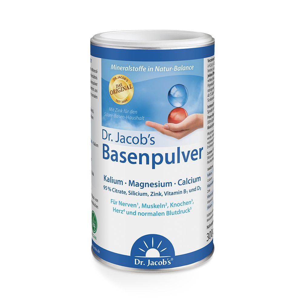 Dr. Jacob's Basenpulver Original Basen-Citrat-Mineralstoffe Basische Elektrolyte