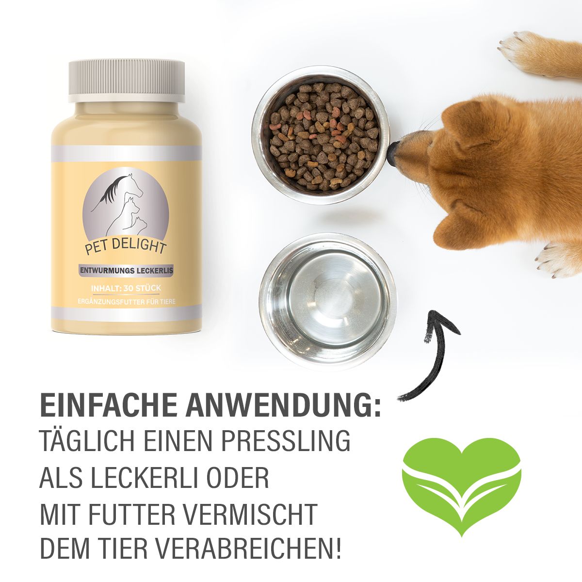 Pet Delight® | Wurm Leckerlis | Wurmmittel für Tiere