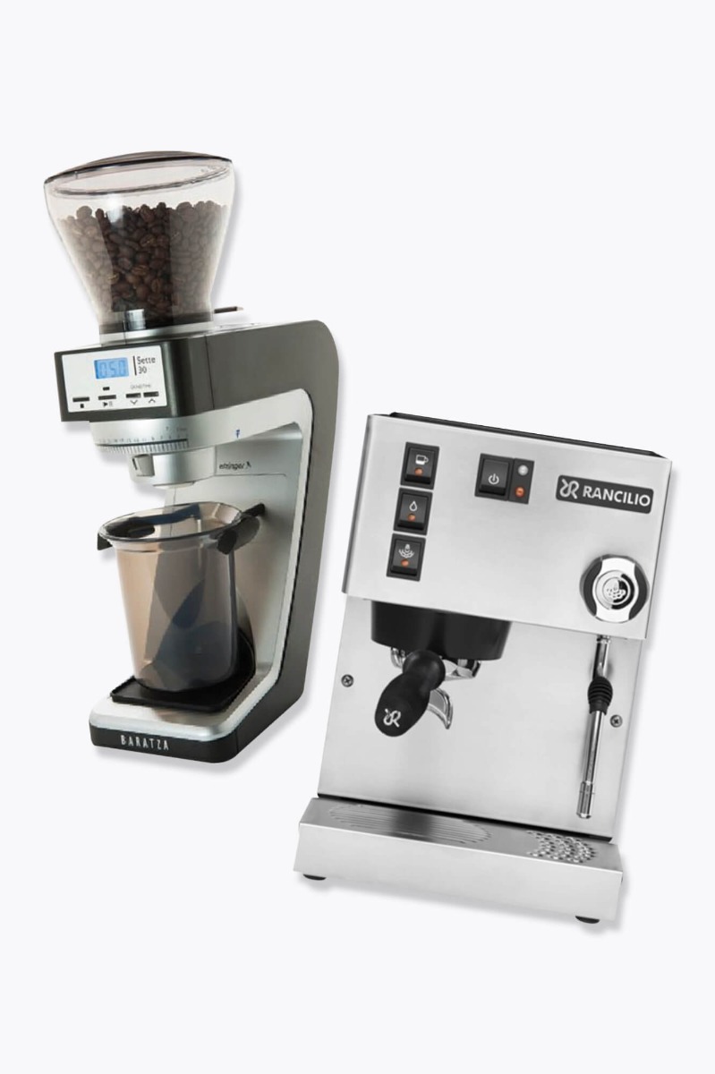 Rancilio Silvia, Edelstahl + Baratza Sette 30 AP Kaffeemühle