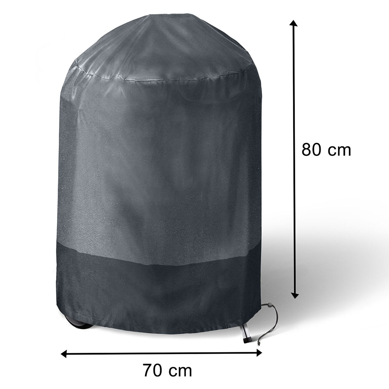 Pratik Garden Housse de protection pour barbecue rond gris/noir - 70x80 cm