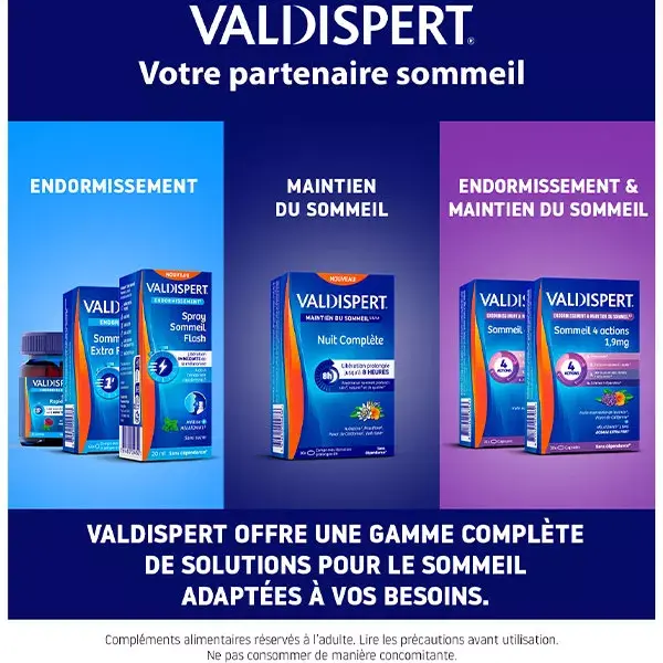 Valdispert Sommeil Rapide Extra Fort 1,9mg Mélatonine 40 comprimés