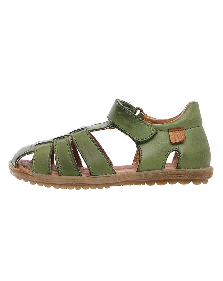 Leder-Sandalen SEE mit Zehenschutz in khaki