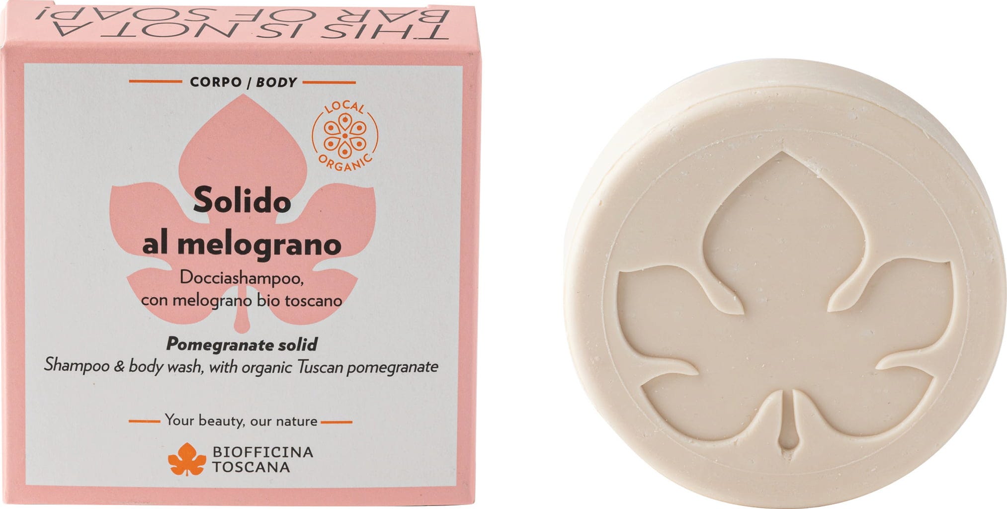 Biofficina Toscana  Festes Duschgel & Shampoo Granatapfel, 80 g