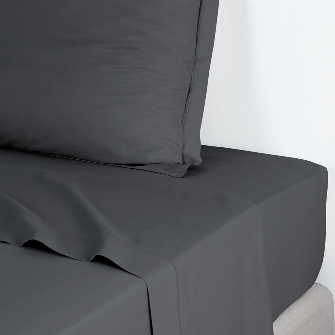 Febronie Drap plat satin de coton Julia gris ardoise