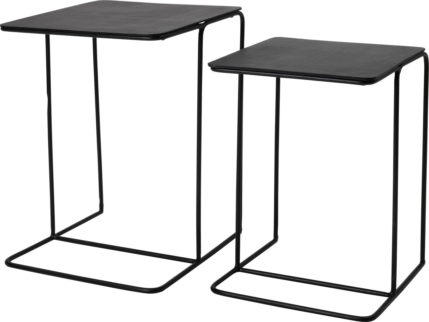 Intratuin bijzettafel Eme bruin / zwart 36 x 36 x 50 cm