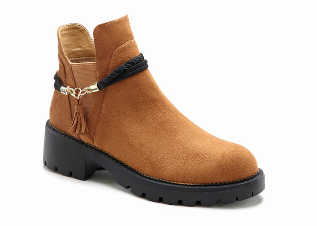 LASCANA Chelseaboots  mit abnehmbarem Band und Chunky-Sohle, Ankle Boots, Stiefelette