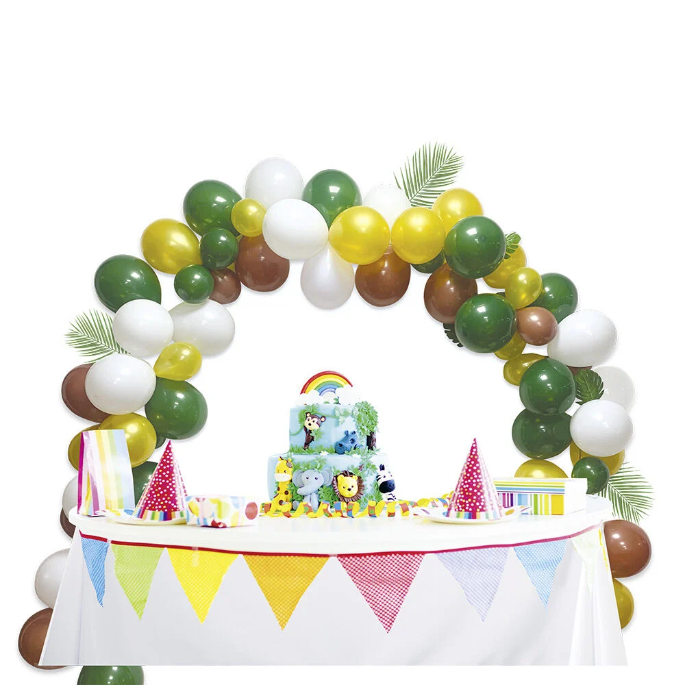Kit arche à ballons jungle 135 pièces